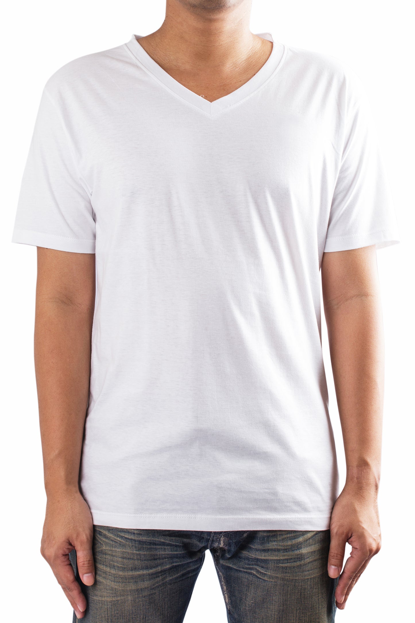 White V Collar T-shirt