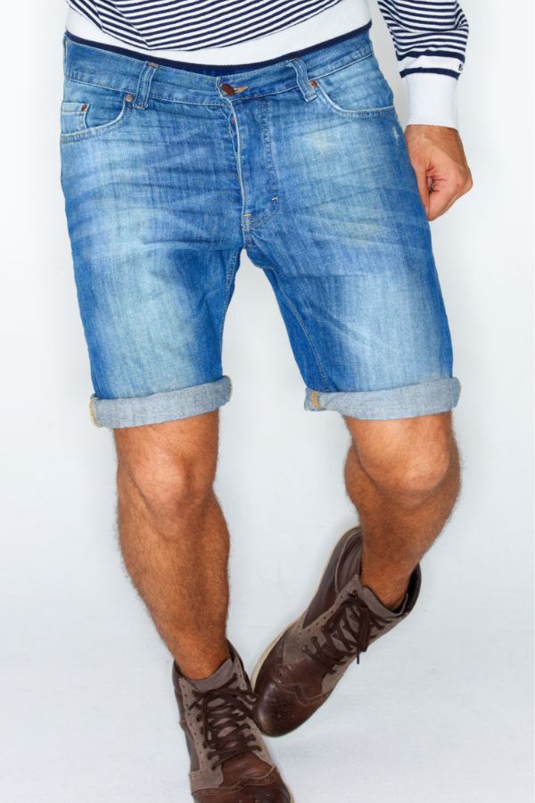 Blue Male Denim Shorts