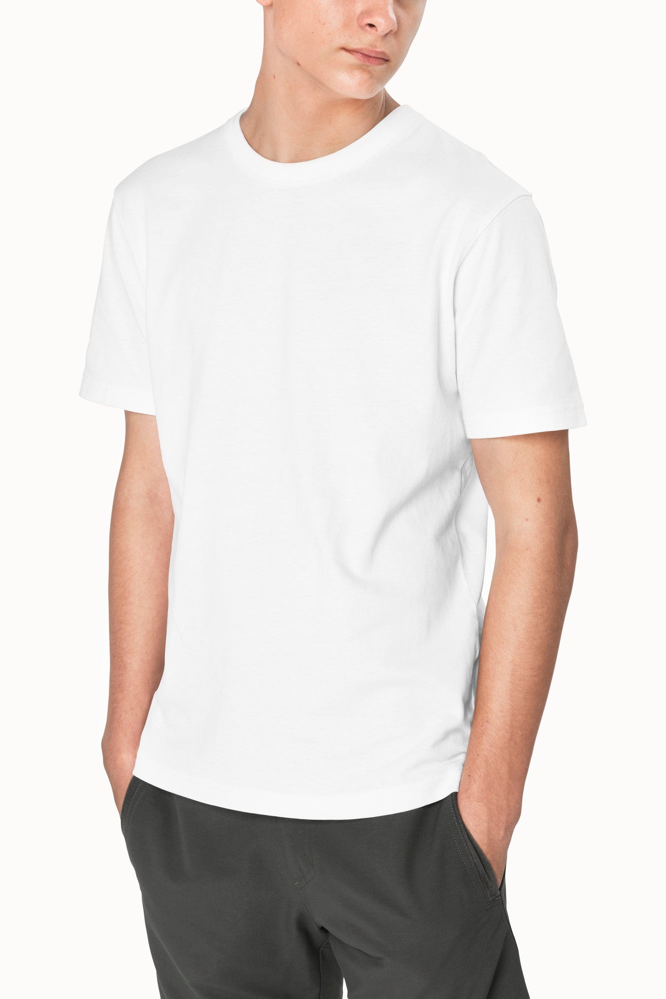 White Round Collar Shirt