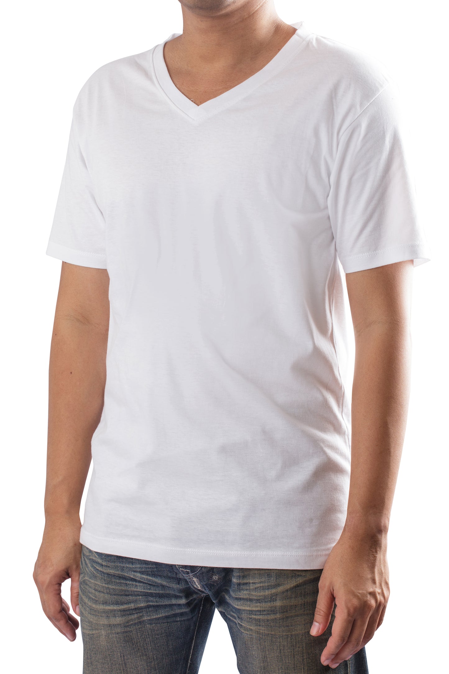 White V Collar T-shirt